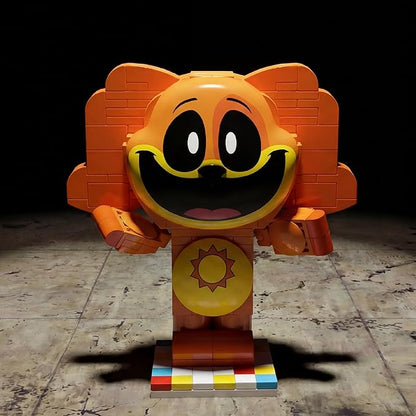 Brickcraft Poppy Playtime Dogday Smiling Critters Building Set 170 Piece Posable Orange Dog Figure with Sun Medallion Collectible Indie Horror Game Building Toys Gift for Boys &amp Girls Ages 8 and