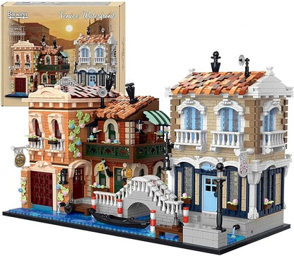 Venice Rivera Building Block Set Italian Canal City Architecture Street View Kit with LED Lighting Collectible Home Decor Gift for Adults &amp Teens4610 PiecesBarweer 010