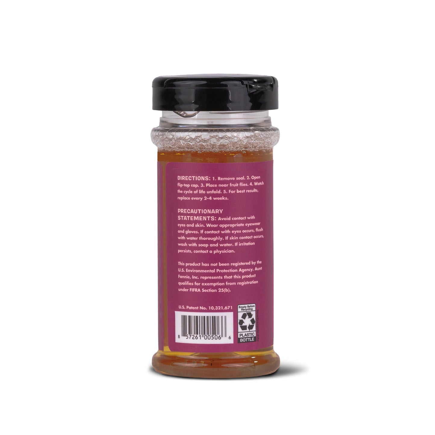 Aunt Fannie's FlyPunch Fruit Fly Trap for Indoor and Kitchen Use, Ready to Use, Made with Plant Based Ingredients, Safe Near Food, Each Bottle Lasts Up to 30 Days, Pack of 2