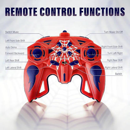 Spider RC Stunt Car for Kids 2.4GHz Double-Sided 360° Rotating 4WD Remote Control Car with LED Headlights Rechargeable Off-Road Spider Toy Gift for Boys Ages 4–6 5–7 8–13