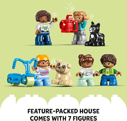 LEGO DUPLO Town 3 in 1 Family House 10994 Educational STEM Building Toy Set for Toddlers Ages 3 and Up for Kids Car Toy and 3 Floor House Lets The Whole Family Build Play and Learn