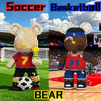 Teddy Soccer World Cup Bear Micro Building Blocks Set(4500Pieces) Football Bear Building Blocks Gift for Adult 2026