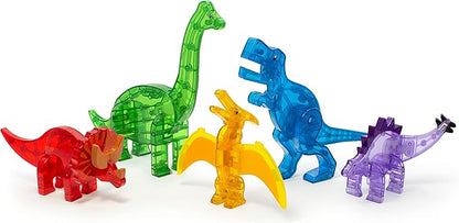 MAGNA-TILES Dinos 5-Piece Magnetic Construction Set The ORIGINAL Magnetic Building Brand