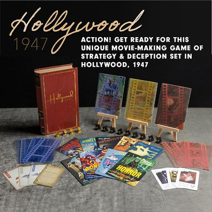 Facade Games Hollywood 1947 Board Game - A Movie Making Game for Friends and Family - A Board Game of Cards Strategy and Deceit for 1-9 Players Ages 14 and Up