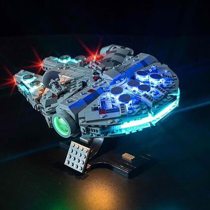 Upgraded Led Light Kit Compatible with Lego New Hope Millennium Falcon Building Set Lights Decoration Compatible with Lego 75375 Best Gifts for Adults (Model Not Included)