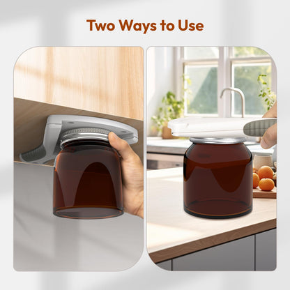 Jar Opener, Ideal Bottle Opener, Easy Grip Jar Opener & Under Cabinet Lids Opener Effortless to Unscrew Any-Sized Caps, Jar Opener for Seniors Essential Kitchen Gadgets for Weak Hands or Arthritis