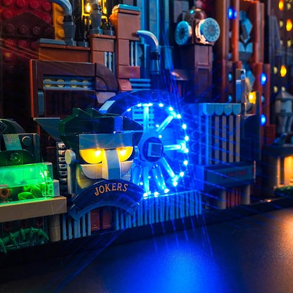 Upgraded Led Light Kit for Lego The Animated Series Gotham City Building Set Remote Control Version Compatible with Lego 76271 (Model Not Included)