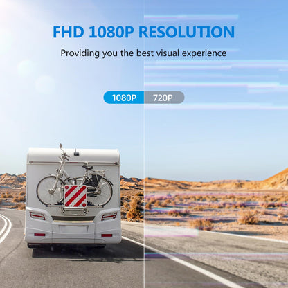 DVKNM Magnetic Solar Wireless Backup Camera HD1080P 3 Mins DIY Installation DVR 7" IPS Monitor Rechargeable Reverse Camera System for Hitching Gooseneck Horse Trailer Fifth Wheels/Car RV Camper AP7