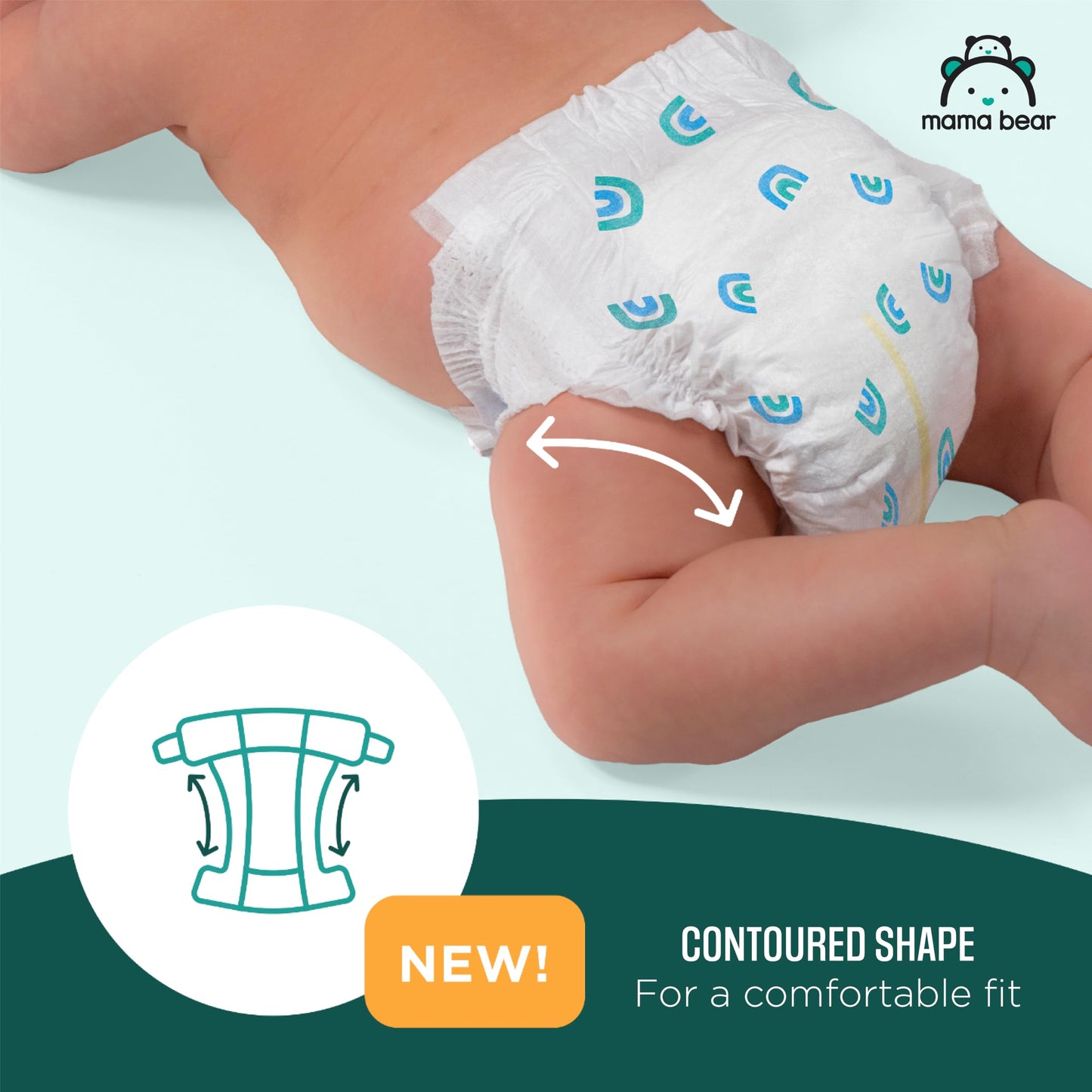 Amazon Brand - Mama Bear Gentle Touch Diapers, Size 5, 132 Count (4 packs of 33)