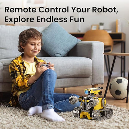 Sillbird Robot Building Kit with Remote Control Gifts for Kids Boys Ages 8-13 Coding STEM Robotic Technic Racer Car Toys for Birthday Build 6in1 Model with 631 Pieces