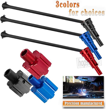RC 10MM Drive Shaft CVD &amp Wheel Hex Hubs Upgrades Part for 1/5 X Maxx 8S Monster Truck45# Steel Driveshaft Front Rear Axles &amp Aluminum Wheel Nut &amp Wheel Hex Hops UpNavy Blue