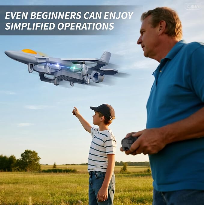 4DRC RC Planes Remote Control Airplanes with 3 Batteries Foam Remote Control Planes for Kids Adults Beginners 4-7 8-12 12-16 Remote Control Helicopter Fighter Jet Drones for Kids Adults 360° Flip