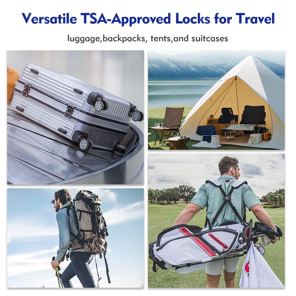 SURE LOCK TSA Compatible Travel Luggage Locks, Inspection Indicator, Easy Read Dials - 2 pack