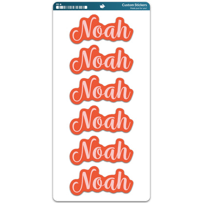 Custom Name Stickers for Water Bottles - Personalized Waterproof Vinyl Name Labels for Cups, Tumblers, Helmets, Laptop, Servers, Cars and Daycare (6 Stickers)