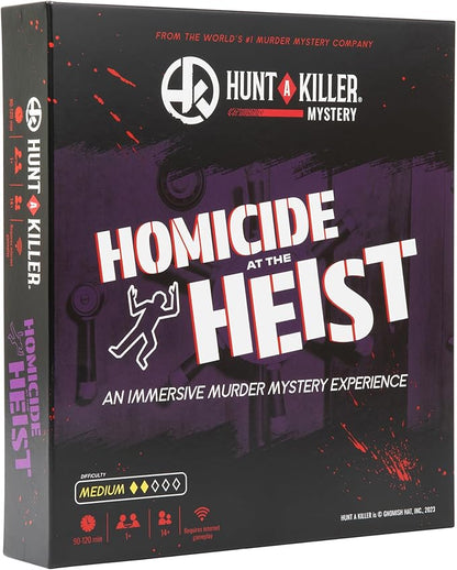 Hunt a Killer: Homicide at The Heist Solve the Murder of a Brilliant Jewel Thief Murder Mystery Game for Adults Perfect for True Crime Fans Mystery Box for Game Night Designed 1+ Players Ages 14+