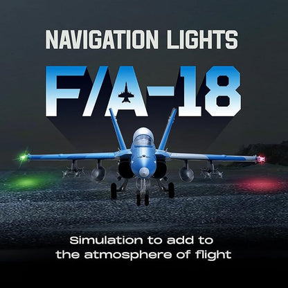 Fms Rc Jets 64mm F-18（SIM） Hornet EDF Fighter Jet Rc Airplanes for Adults Remote Control Planes PNP(NO Transmitter Batteries and Charger)