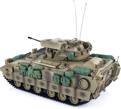US in Stock 1/16 TD RC Battle Tank Plastic for M2A2 Bradley RC Electric Infantry Fighting Vehicle Model 320°Turret Rotation Light Sound Smoke Unit BB Shooting Airsoft Tank(Basic-Edition)