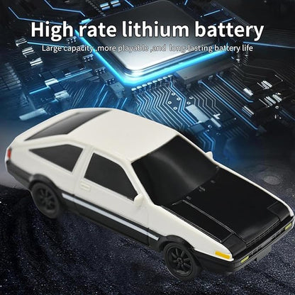 1/43 Mini RC Drift Car 2.4GHz AE86 RTR Full Proportional Remote Control Cars 4WD High Speed Racing Lights Kit and Racing Tires (4306)
