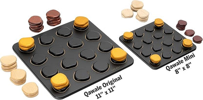 GIGAMIC Qawale Mini | Mensa Select | Travel-Friendly Wooden Abstract Strategy Board Game for Kids and Adults | Compact Stone Stacking Game | Learn in only 1 Minute | Ages 8+ | 2 Players | 15 Min
