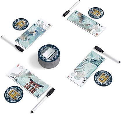 Allplay QE (Quantitative Easing) Board Game | Economic Auction Bidding Game for Families &amp Adults | 3-5 Players 30 Min Playtime Strategy Party Game with Unlimited Bidding