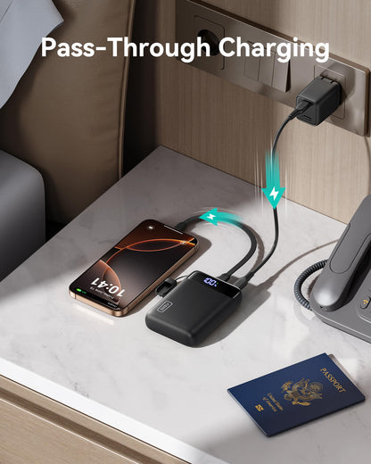 INIU Portable Charger, Smallest 22.5W 20000mAh USB C in & Out Power Bank Fast Charging, PD 3.0+QC 4.0 LED Display Phone Battery Pack Compatible with iPhone 16 15 14 13 Pro Samsung S23 Google iPad etc