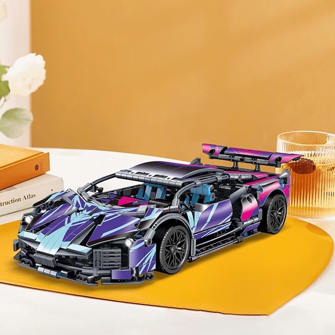 1329 Piece Sports Car Building Blocks Toys Boys or Adults Kits 1:14 Race Car Model Building Set Adult Collectible Model Cars Set to Build STEM Super Cars Sets for Boys Girls Age 6-12 8-14