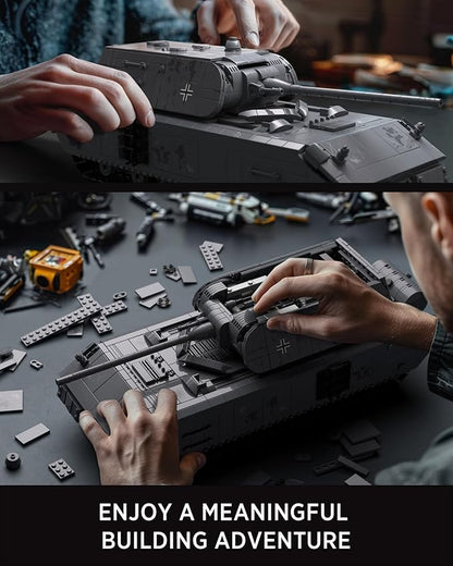 Nifeliz Maus Tank Building Model WW2 Collectible Military Panzer VIII Tank for Adults Army Model to Build and Display Gift Ideal for Military Fans (NF10289)