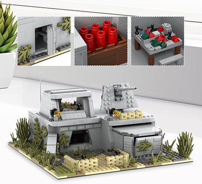 WW2 Military Battle Fort Building Block Set(928PCS). Suitable for Secondary Creation.Build Different Combat Buildings.