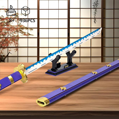 Cosplay Anime Swords Building SetAnime Yamato Sword Building Block with Scabbard and Stand Model Kits ToyCreative Gifts for Adults and Kids 8+ (936PCS)