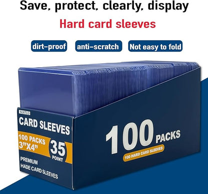 1000 Hard Card Sleeves Card Toploaders for Protection for Baseball Football Premium Top Loaders for Cards Ensuring Safety (1000 Hard Sleeves)