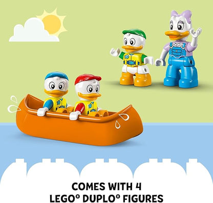 LEGO DUPLO Disney Mickey and Friends Camping Adventure 10997 Toddler Building Toy Set Features 4 DUPLO Toy Figures: Daisy Duck Huey Dewey and Louie to Inspire Creative Role Play