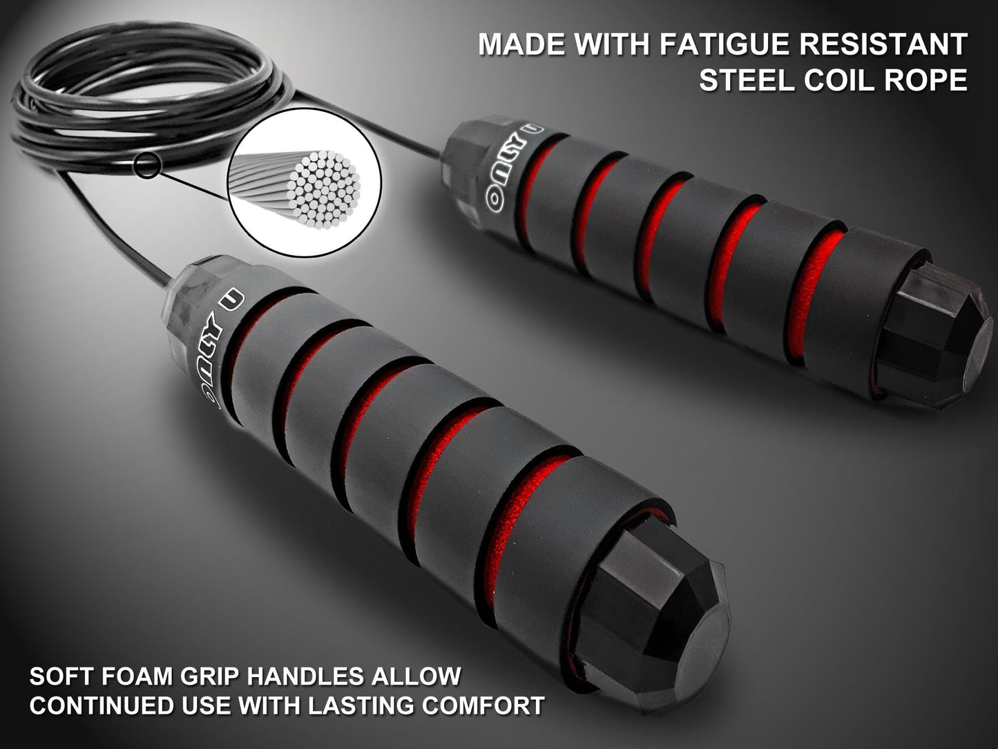Jump Rope Workout Fitness Exercise Equipment Home Gym, Men Women and kids, Health,From Only U, (Multiple Colors)