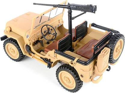 US in Stock Hg 1/14 4X4 Electric Military Truck Hg4 58 Convertible Off Road Semi Truck RC Climbing Vehicle 4WD 2Speed Light Sound Motor Hobby Grade Model for Birthday Gift(Yellow)