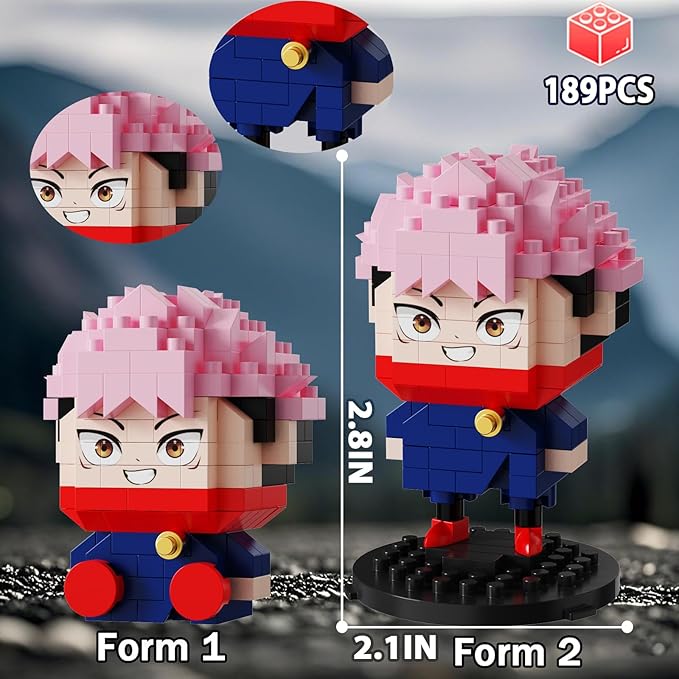 5 JJK Jujutsu Battle Figures Building Blocks Set 2IN1 Sitting&ampStanding Cute Popular Spell Kaisen Characters Brick Micro Headz Japanese Manga Merch Ideal Valentine's Day Gift for Adult Teen 961PC
