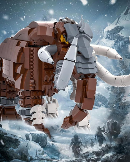 Huge Mammoth Fossil Building Kit with Habitat Base Elephant Crossing Toys Compatible with Lego Animal Dinosaur SetsBirthday Gift for Adults &amp Kids Aged 14+ 1310 PCS