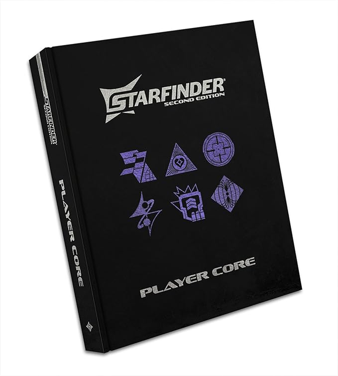 Starfinder Player Core Special Edition - Complete Rulebook 10 Ancestries 6 Classes - Tabletop RPG - Limited Deluxe Faux Leather Hardcover with Metallic Deboss and Bound-in Ribbon Bookmark