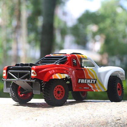 1:12 4WD Brushless RC Truck for Adults 4x4 Offroad Waterproof Monster Trucks Electric Powered High Speed Remote Control Cars Fast Extreme All Terrain RC Truggy with Double 3S Battery