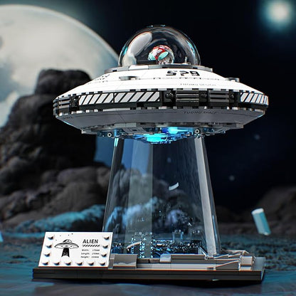 Space UFO Spaceship Building Sets Galaxy Interstellar Spaceship SetsCollection Creative Star Spaceship Building Kit for Animation Fansfor Boys and Gril Age 8-12