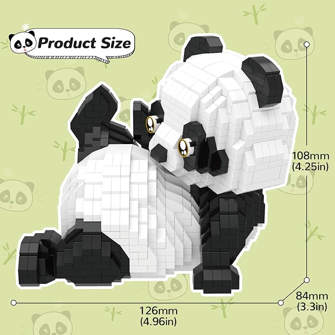 QLT QIAOLETONG Mini Building Blocks Animals Sets for Goodie Bags 1154 PCS Micro Mini Panda Building Toy Bricks for Adults Party Favors for Teens 14+ Birthday Gift for Boys Girls Carnival Prizes