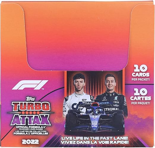 2022 Topps Turbo Attax Formula 1 Racing box (24 pks/bx 10 cards/pk boxes sold unsealed by Topps)