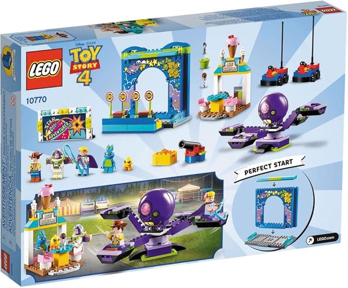 LEGO Disney Pixar’s Toy Story 4 Buzz Lightyear &amp Woody’s Carnival Mania 10770 Building Kit Carnival Playset with Shooting Game &amp Toy Story Characters (230 Pieces)