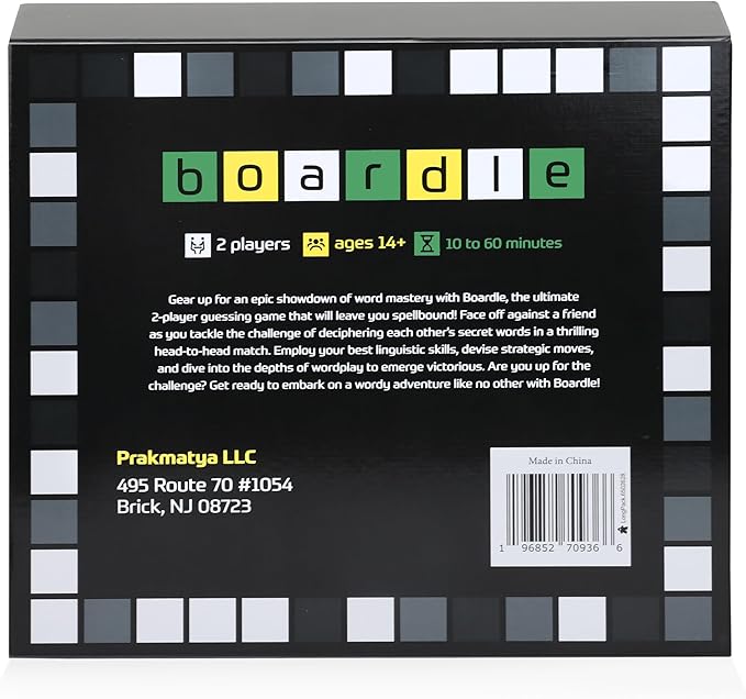 – Wordle-Inspired Word Game Board for Adults Families &amp Couples | 2-Player Word Puzzle Board Game Educational Vocabulary Challenge Fun for Family Game Night
