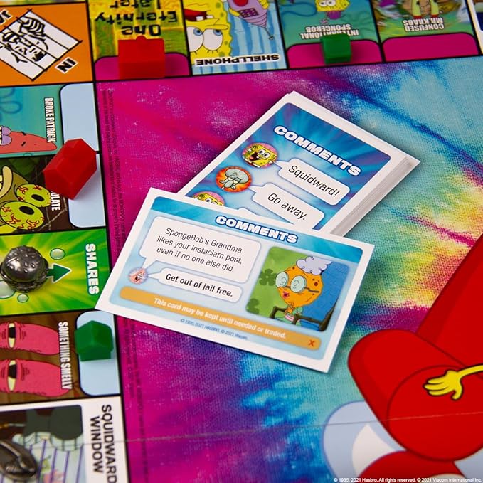 Monopoly Spongebob Squarepants Meme Edition | Based on Nickelodeon Show | Featuring Familiar Memes of Locations Episodes and Characters | Officially-Licensed &amp Collectible Monopoly