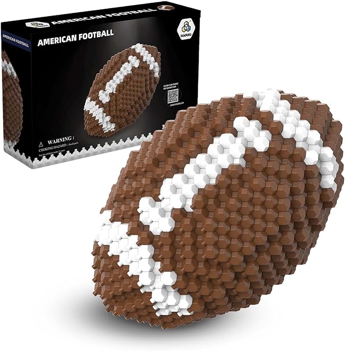 Football Block Set Adults challenging STEM Block Decoration Miniature 3D Educational Toys for 14 15 16 Years and Above (399 Pieces)