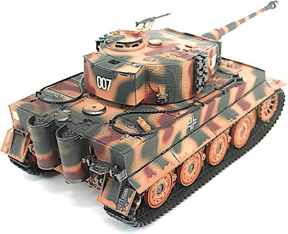 POCO DIVO German Tiger I Heavy Tank 1/24 Infrared IR Combat Panzer RTR 2.4Ghz RC Armored Vehicle Taigen 3841-11-L-C Late Version Airbrush Paint Sound Light Recoil WWII Military Model Camouflage
