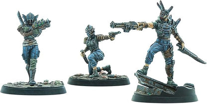 Modiphius Entertainment: Fallout: Wasteand Warfare Raiders - Disciples Leaders - 3 Figures Nuka World Wave 32mm Multi-Part Resin Unpainted Mniatures