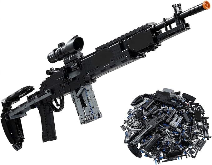 MK14 Model Building Block Set 1568 Pcs Military Building Set Gift for Adults &amp Teens
