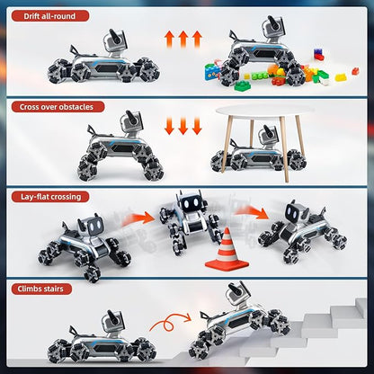 Robot Dog Toys RC Stunt Car for Kids Adults 8WD Gesture Sensor Remote Control Cars with Light Music 2.4Ghz Remote Control Robot Christmas Birthday Toy for 6 7 8 9 10 11 12 13 Boys Girls Kid