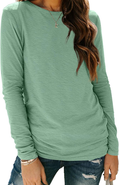 AUTOMET Long Sleeve Shirts for Women Business Casual Tops Fall Fashion Clothes Workout Plus Size Teacher Winter Outfits 2025