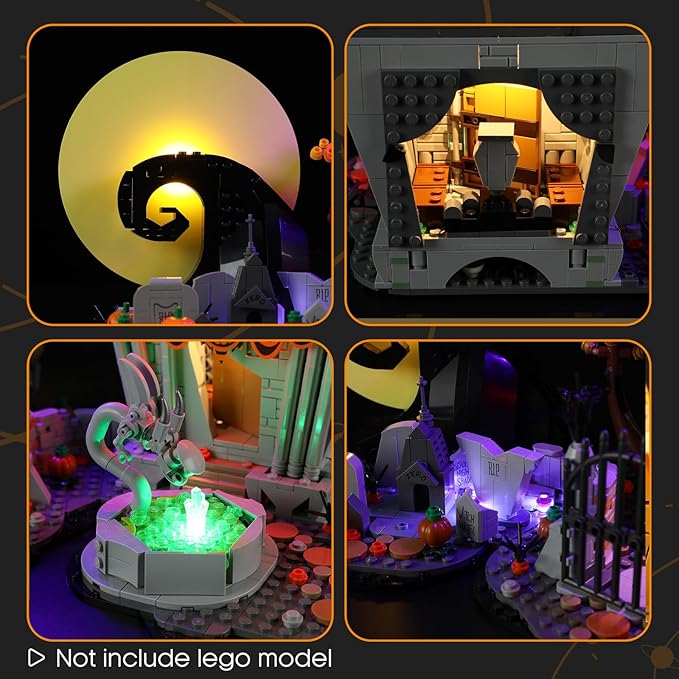 LIGHTAILING Light for Lego-21351 Disney Tim Burton's The Nightmare Before Christmas - Led Lighting Kit Compatible with Lego Building Blocks Model - NOT Included The Model Set